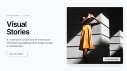 Editorial portfolio cover with asymmetric photo placement - Editorial Photo Card style template